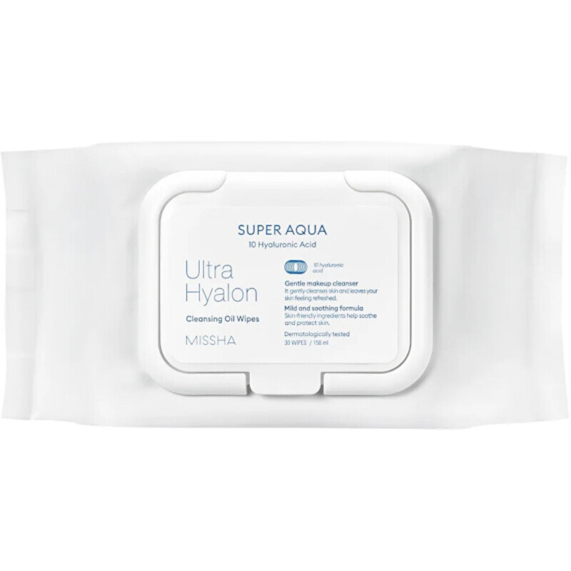 Detail produktu Super Aqua Ultra Hyalon Cleansing Oil Wipes - Odličovací pleťové ubrousky Super Aqua