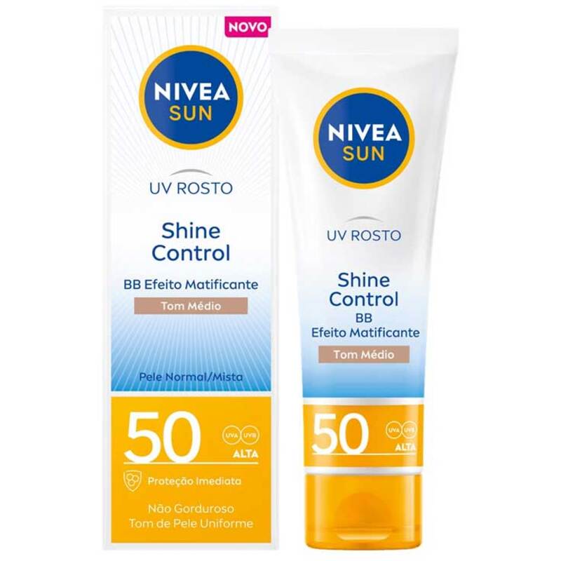 Detail produktu Sun UV Face Shine Control Cream Tinted SPF 50 - Matující krém na obličej 50 ml Sun UV