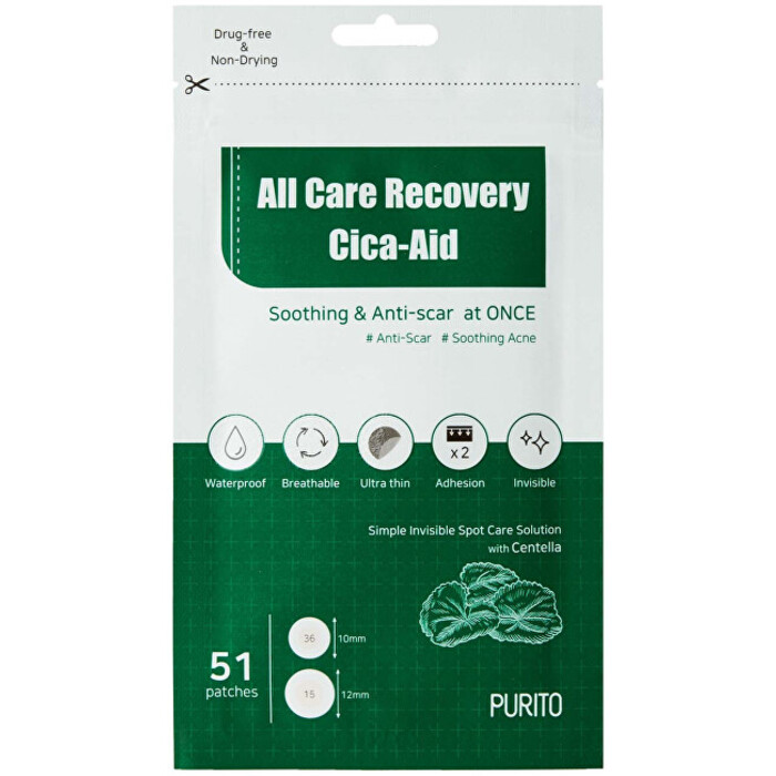 Detail produktu All Care Recovery Cica Aid Patches - Náplasti na pupínky 51 ks All Care