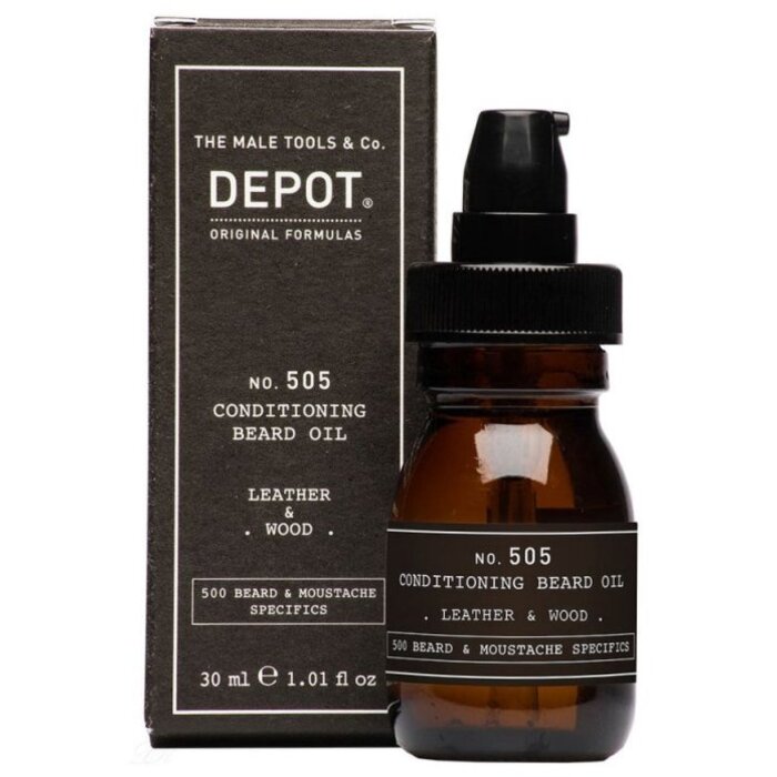 Detail produktu No. 505 Conditioning Beard Oil Leather & Wood - Olejový balzám na vousy No. 505