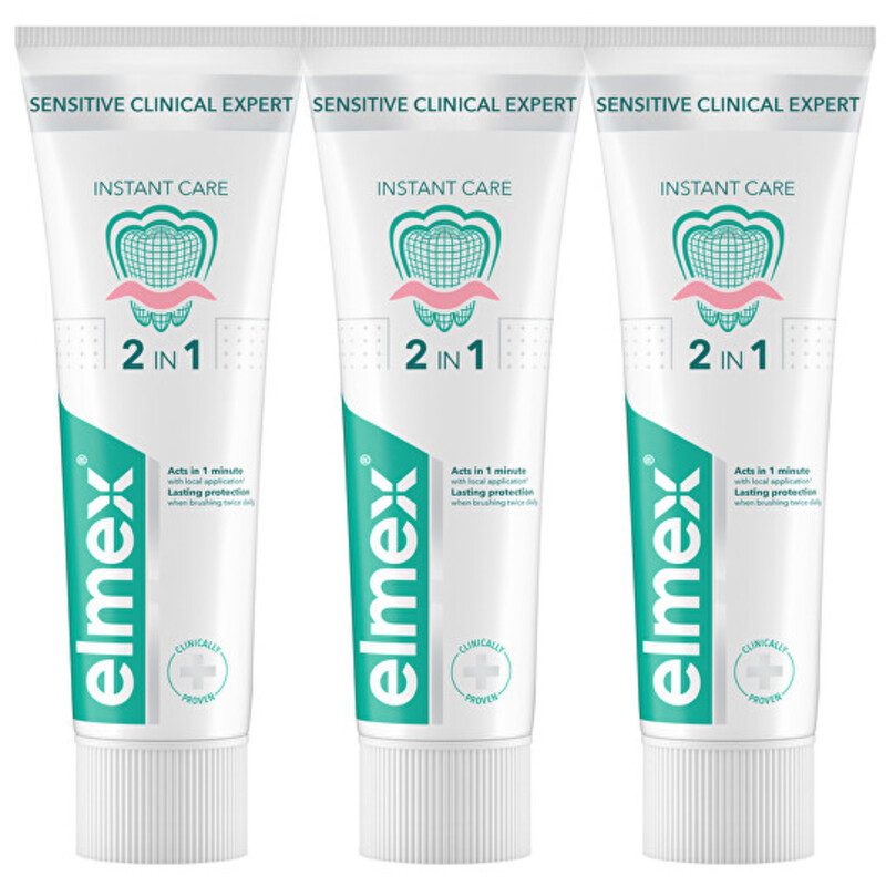 Detail produktu Sensitive Clinical Expert Instant Care Trio Tootpaste - Zubní pasta Sensitive Clinical