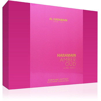 Detail produktu Al Haramain Amber Oud Ultra Violet Dárková sada EDP 75 ml, EDP 30 ml a tělová mlha 200 ml Al Haramain